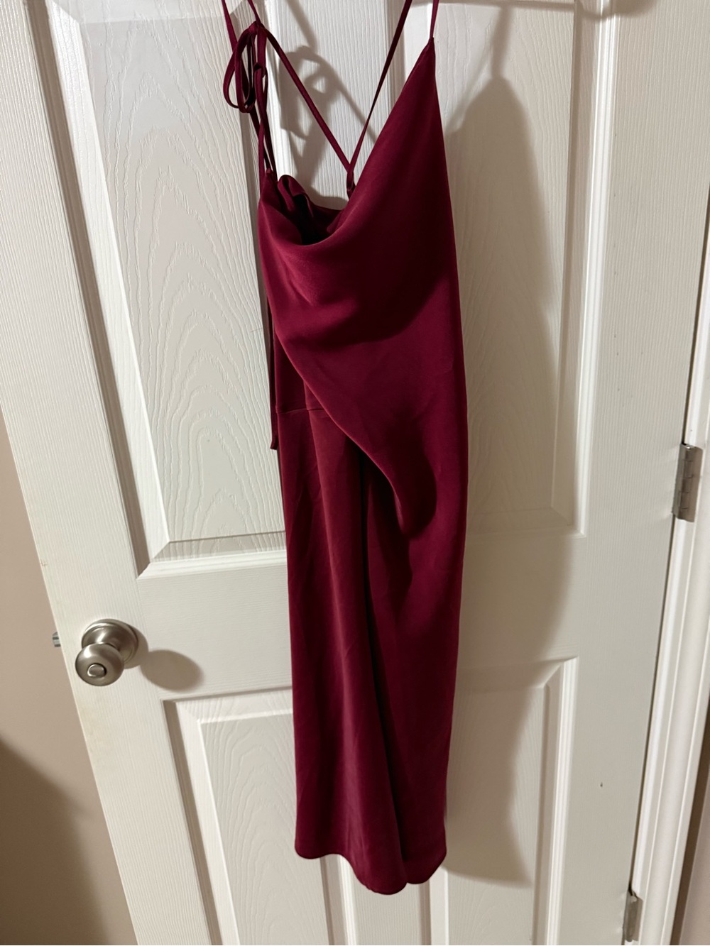 Women’s Burgundy Slip Jumpsuit